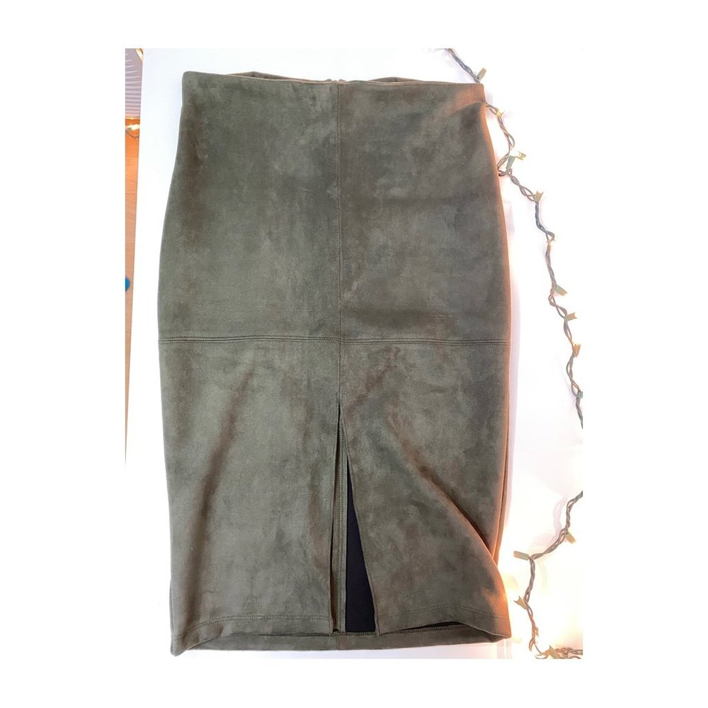 Mid-length Forest Green Pencil Skirt